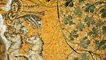 Detail of vault mosaic in the Mausoleum of the Julii. From the necropolis under St. Peter's Mid-3rd century Grotte Vaticane, Rome